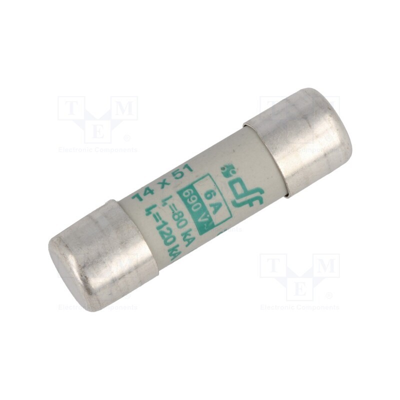 10 pcs : 441006 - Fuse: fuse, aM, 6A, 500VAC, ceramic,cylindrical,industrial
