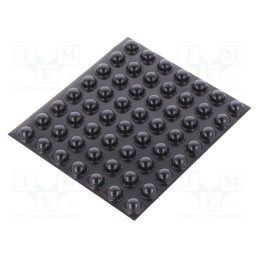100 pcs : 7000001880 - Self-adhesive foot, H: 5.1mm, black, polyurethane, Dim: Ø11.2mm