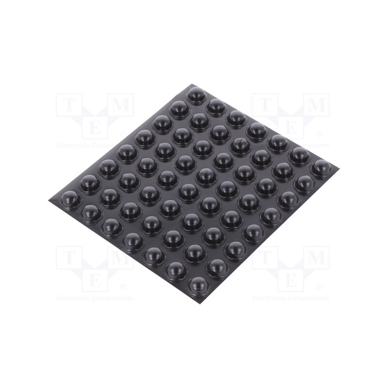 100 pcs : 7000001880 - Self-adhesive foot, H: 5.1mm, black, polyurethane, Dim: Ø11.2mm