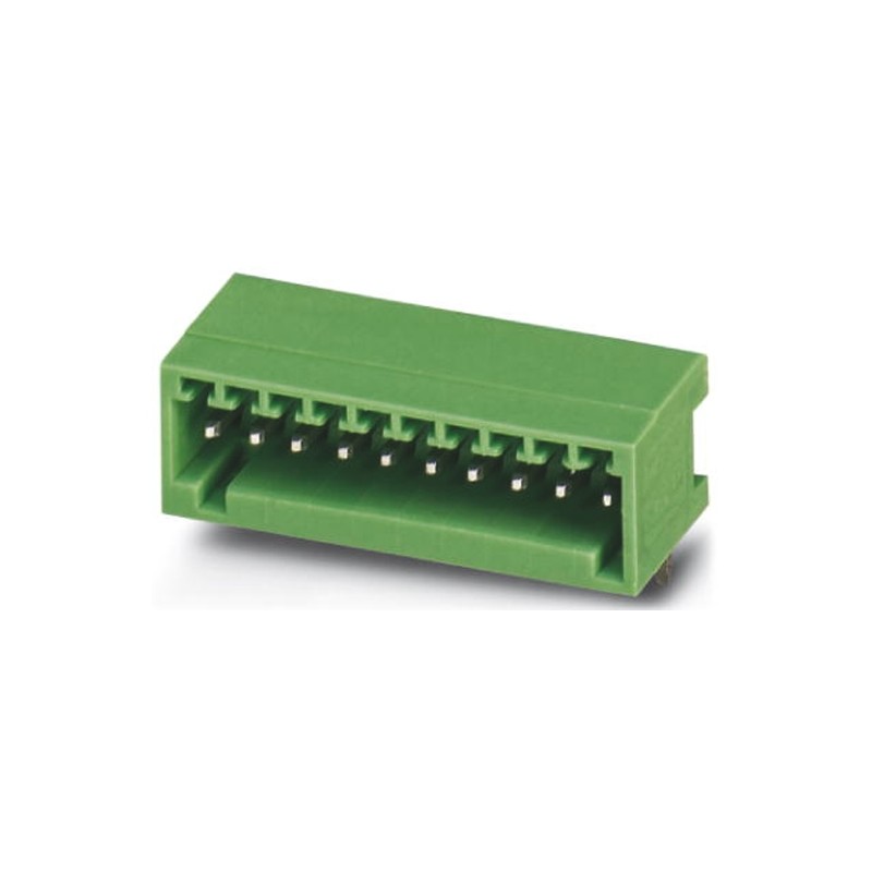 1 pcs - Phoenix Contact 2.5mm Pitch 10 Way Right Angle Pluggable Terminal Block, Header, Through Hole, Solder Termination