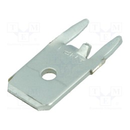 50 pcs : 63824-1 - Terminal: flat, 6.3mm, 0.8mm, male, THT, brass, tinned, straight
