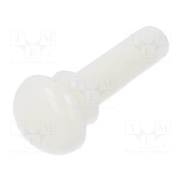 50 pcs : 8G4013.0X8.5W - Rivet, polyamide, L.rivet: 10mm, Panel cutout diam: 3.1mm, white