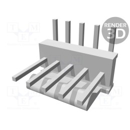 10 pcs : 640457-5 - Socket, wire-board, male, MTA-100, 2.54mm, PIN: 5, THT, tinned