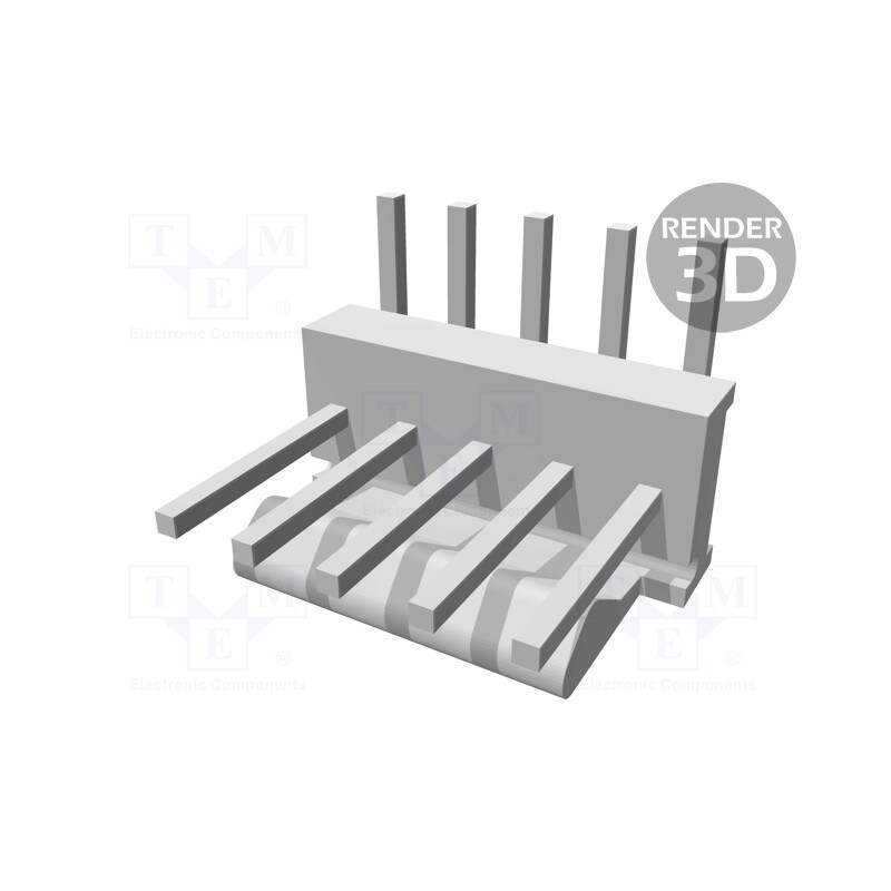 10 pcs : 640457-5 - Socket, wire-board, male, MTA-100, 2.54mm, PIN: 5, THT, tinned