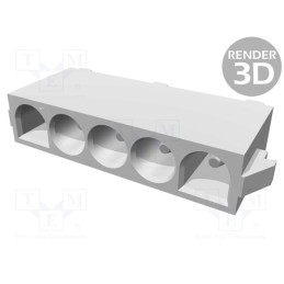 10 pcs : 640466-1 - Socket, wire-board, male, Universal MATE-N-LOK, 6.35mm, PIN: 5