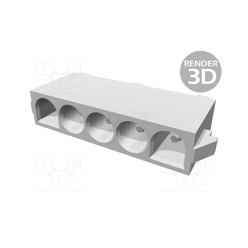 10 pcs : 640466-1 - Socket, wire-board, male, Universal MATE-N-LOK, 6.35mm, PIN: 5