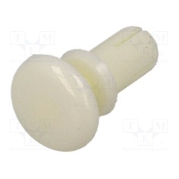 50 pcs : 8G4024.0X5.5W - Rivet, polyamide, L.rivet: 7mm, Panel cutout diam: 4.1mm, white