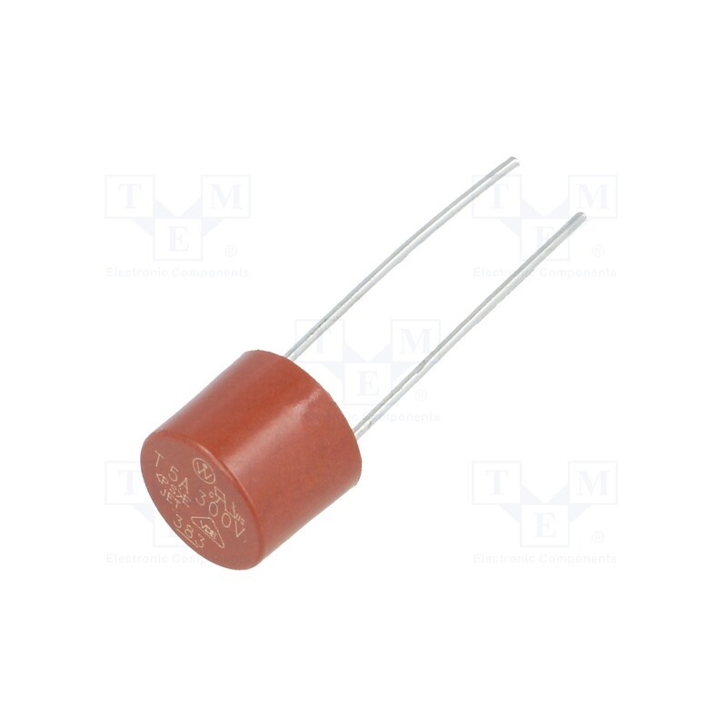 10 pcs : 38315000000 - Fuse: fuse, time-lag, 5A, 300VAC, TR5