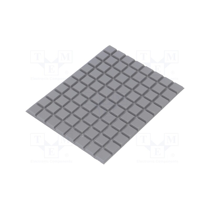 100 pcs : 7000051811 - Self-adhesive foot, H: 3mm, grey, polyurethane, Shore hardness: 70