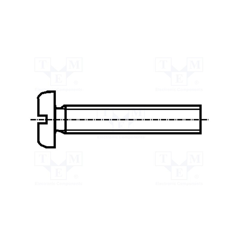 500 pcs : 1131060 - Screw, M3x4, Head: cheese head, slotted, 0,8mm, steel, zinc, DIN 85A