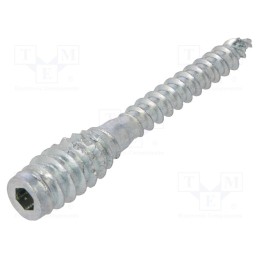 10 pcs : 1038109 - Screw, for wood, 6x60, Head: without head, hex key, HEX 4mm, steel