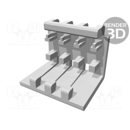 10 pcs : 643075-4 - Cable hood and fastener, PIN: 4, MTA-100