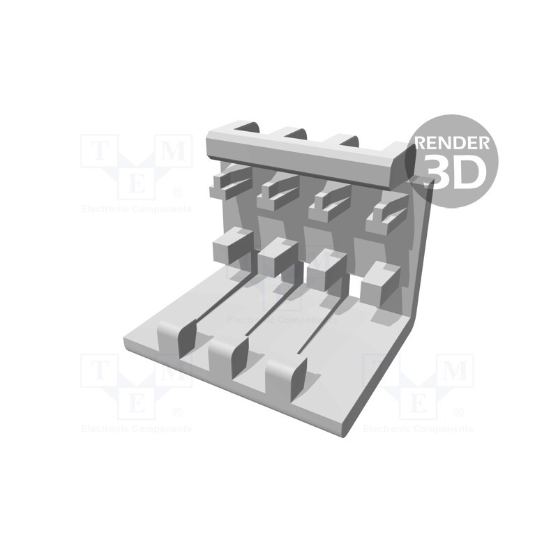 10 pcs : 643075-4 - Cable hood and fastener, PIN: 4, MTA-100