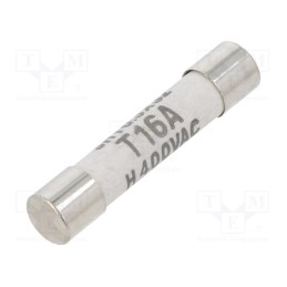 10 pcs : 8020.5023 - Fuse: fuse, time-lag, 16A, 400VAC, 400VDC, ceramic,cylindrical
