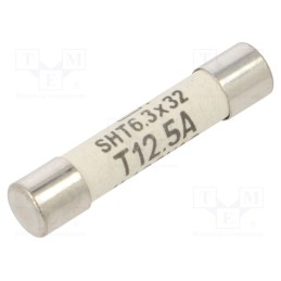 10 pcs : 8020.5022 - Fuse: fuse, time-lag, 12.5A, 400VAC, 400VDC, ceramic,cylindrical