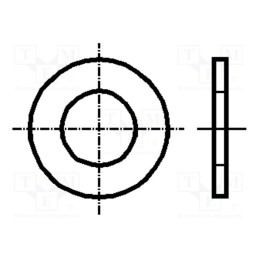 500 pcs : 1405047 - Washer, round, M2,5, D6mm, h0.5mm, pressboard, DIN 125A, BN 1076