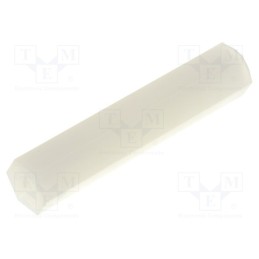 50 pcs : FIX-HP2-23 - Screwed spacer sleeve, hexagonal, polyamide, M2, L: 23mm
