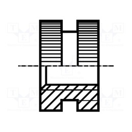 50 pcs : 1385569 - Threaded insert, brass, without coating, M6, BN 1036, L: 6mm