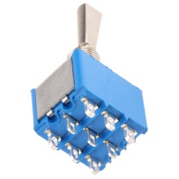 1 pcs - APEM Toggle Switch, Panel Mount, On-On, 3PDT, Solder Terminal