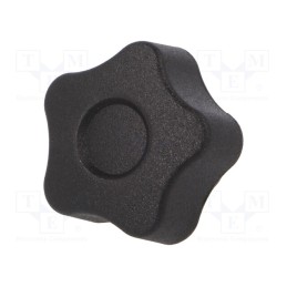 10 pcs : VCT.25 P-M4X6-C9 - Knob, Ø: 25mm, Ext.thread: M4, 6mm, H: 19mm, technopolymer PA