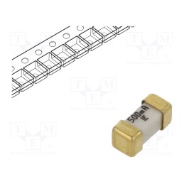 10 pcs : 0448.500MR - Fuse: fuse, ultra rapid, 500mA, 125VAC, 125V, 125VDC, SMD, ceramic