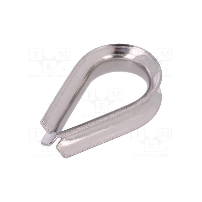 20 pcs : KAUS-6-A4 - Thimble for rope, acid resistant steel A4, for rope, DIN 6899