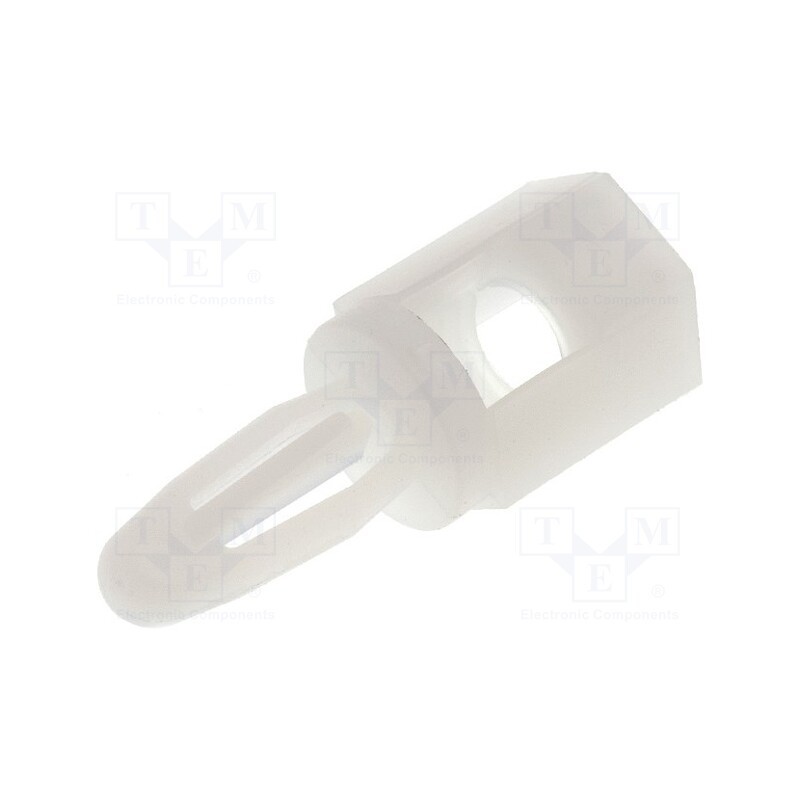 50 pcs : LCBS-TF-M4-6-01 - PCB distance, polyamide, L: 9.5mm, snap fastener, natural, UL94V-2