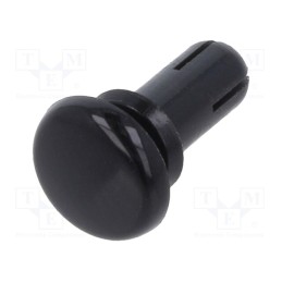 50 pcs : 3448 - Rivet, polyamide, Rivet diam: 4mm, L.rivet: 7.9mm, black