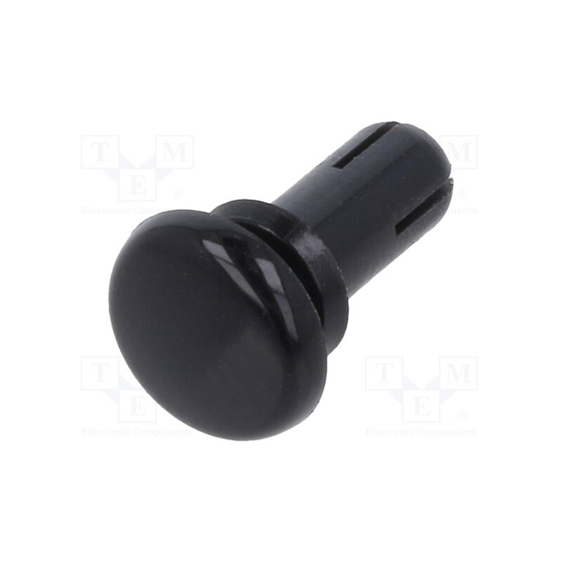 50 pcs : 3448 - Rivet, polyamide, Rivet diam: 4mm, L.rivet: 7.9mm, black