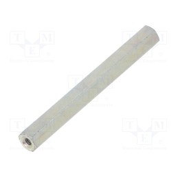 50 pcs : 122X45 - Screwed spacer sleeve, 45mm, Int.thread: M2,5, hexagonal, steel