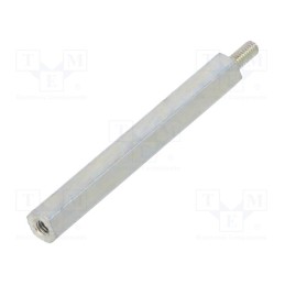50 pcs : 222X40 - Screwed spacer sleeve, 40mm, Int.thread: M2,5, Ext.thread: M2,5
