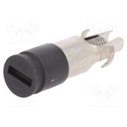 10 pcs : 31.1663 - Adapter, cylindrical fuses, 5x20mm, 10A, black, 250VAC, UL94V-0