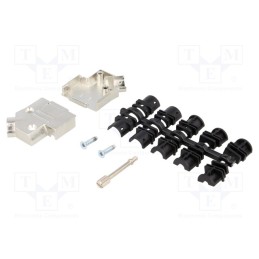 10 pcs : 6560-0106-11 - Enclosure: for D-Sub connectors, D-Sub 9pin,D-Sub HD 15pin