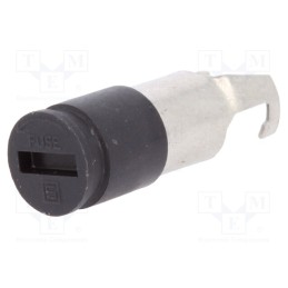 10 pcs : 31.1661 - Adapter, cylindrical fuses, 6.3x32mm, 10A, black, 250VAC, UL94V-0