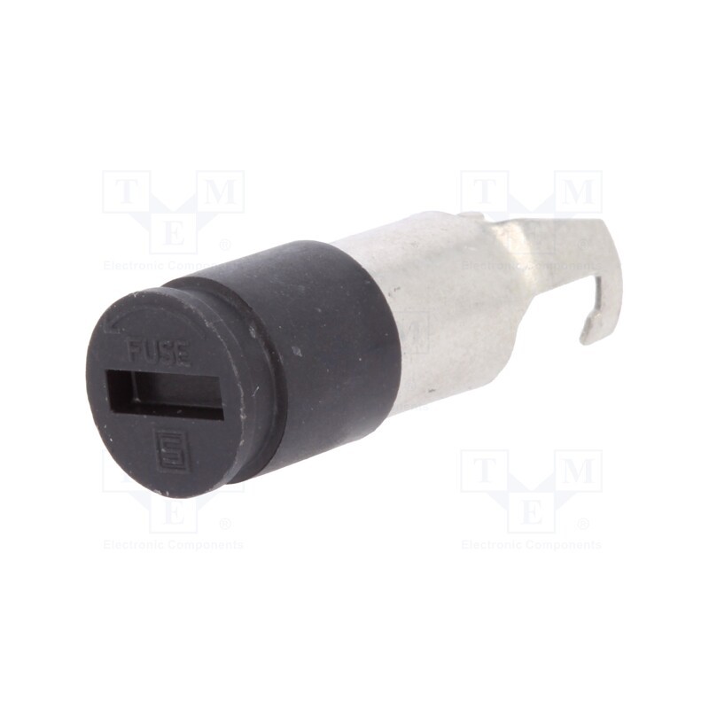 10 pcs : 31.1661 - Adapter, cylindrical fuses, 6.3x32mm, 10A, black, 250VAC, UL94V-0