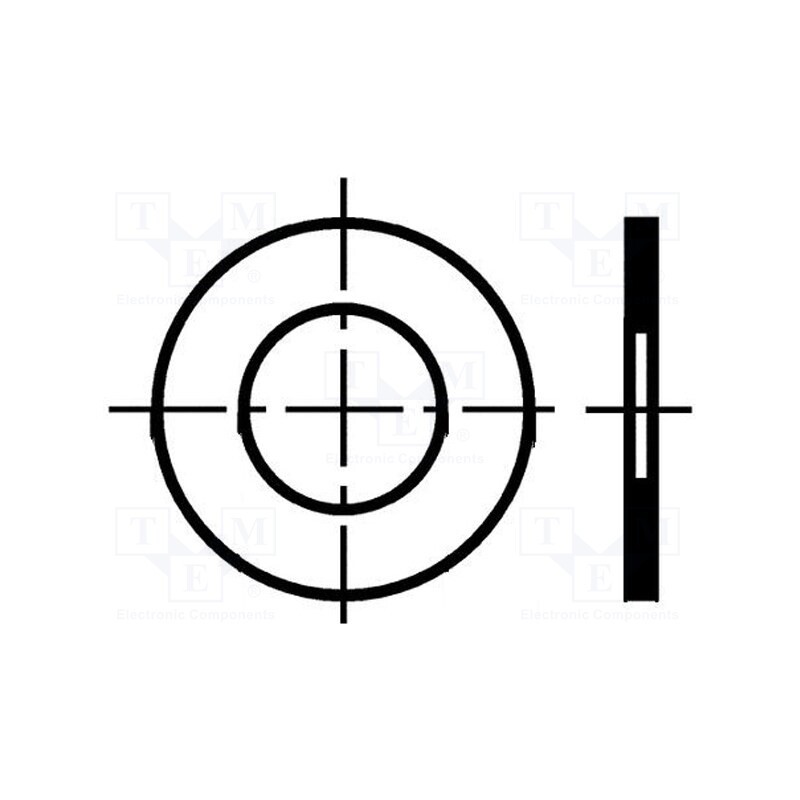 50 pcs : 1273728 - Washer, round, M12, D24mm, h0.5mm, spring steel, DIN 988, BN 748