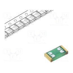 20 pcs : 3413.0326.22 - Fuse: fuse, time-lag, 8A, 32VAC, 63VDC, SMD, 3.2x1.6mm, copper, UST