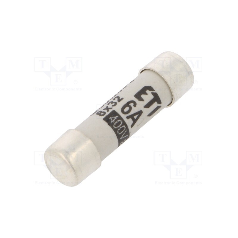 10 pcs : 2610005 - Fuse: fuse, gG, 6A, 400VAC, cylindrical,industrial, 8x31mm
