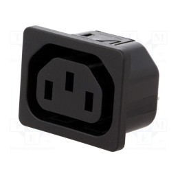 10 pcs : 6600.421 - Connector: AC supply, socket, female, 10A, 250VAC, IEC 60320, IP30