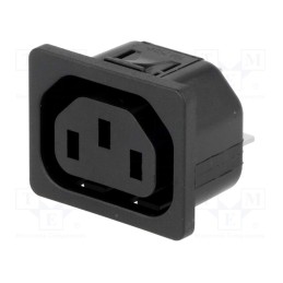 10 pcs : 6600.4315 - Connector: AC supply, socket, female, 10A, 250VAC, IEC 60320, IP30