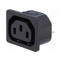 10 pcs : 6600.432 - Connector: AC supply, socket, female, 10A, 250VAC, IEC 60320, IP30