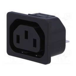 10 pcs : 6600.4325 - Connector: AC supply, socket, female, 10A, 250VAC, IEC 60320, IP30