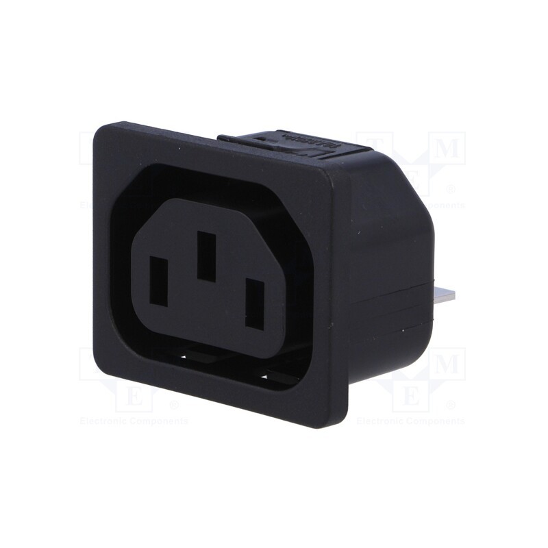 10 pcs : 6600.4325 - Connector: AC supply, socket, female, 10A, 250VAC, IEC 60320, IP30