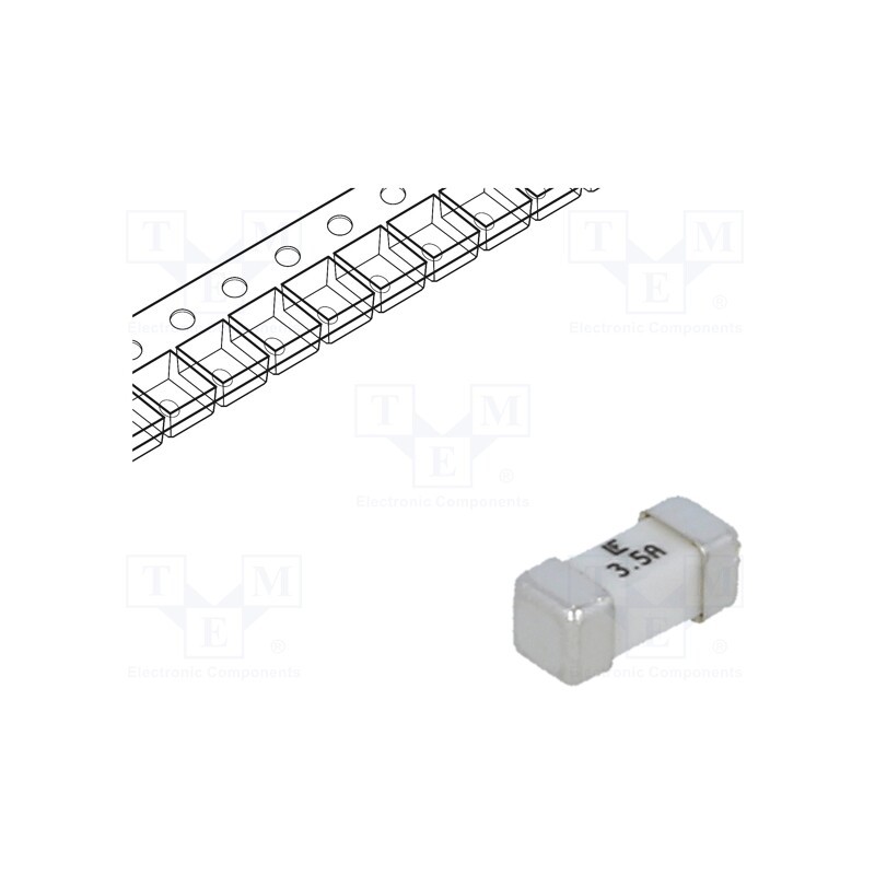 10 pcs : 045303.5MR - Fuse: fuse, ultra rapid, 3.5A, 125VAC, 125V, 125VDC, SMD, ceramic