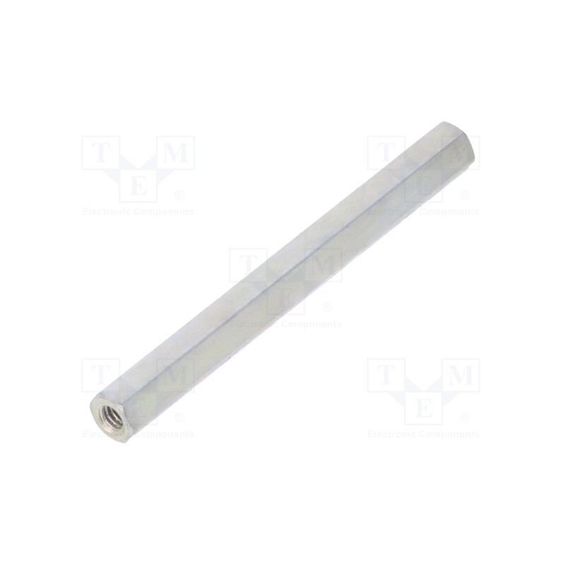 50 pcs : 1212X40 - Screwed spacer sleeve, 40mm, Int.thread: M2,5, hexagonal, steel