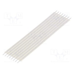 10 pcs : 6-6437144-2 - Connector: jumper cable, Cable ph: 2.54mm, L: 76.2mm, straight