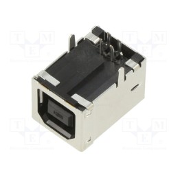 5 pcs : 670688010 - Socket, USB B, on PCBs, THT, PIN: 4, angled 90°, shielded, USB 2.0
