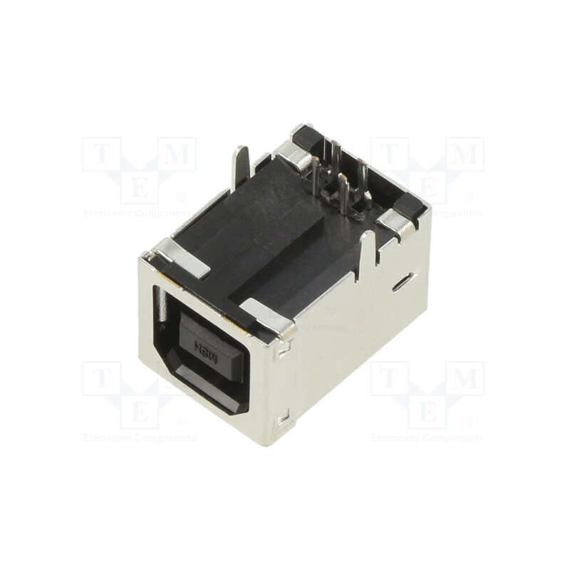5 pcs : 670688010 - Socket, USB B, on PCBs, THT, PIN: 4, angled 90°, shielded, USB 2.0