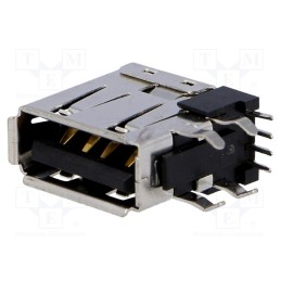 10 pcs : 673298000 - Socket, USB A, on PCBs, THT, PIN: 4, side,angled 90°, USB 2.0