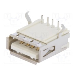 10 pcs : 676430910 - Socket, USB A, on PCBs, THT, PIN: 4, angled 90°, shielded, USB 2.0